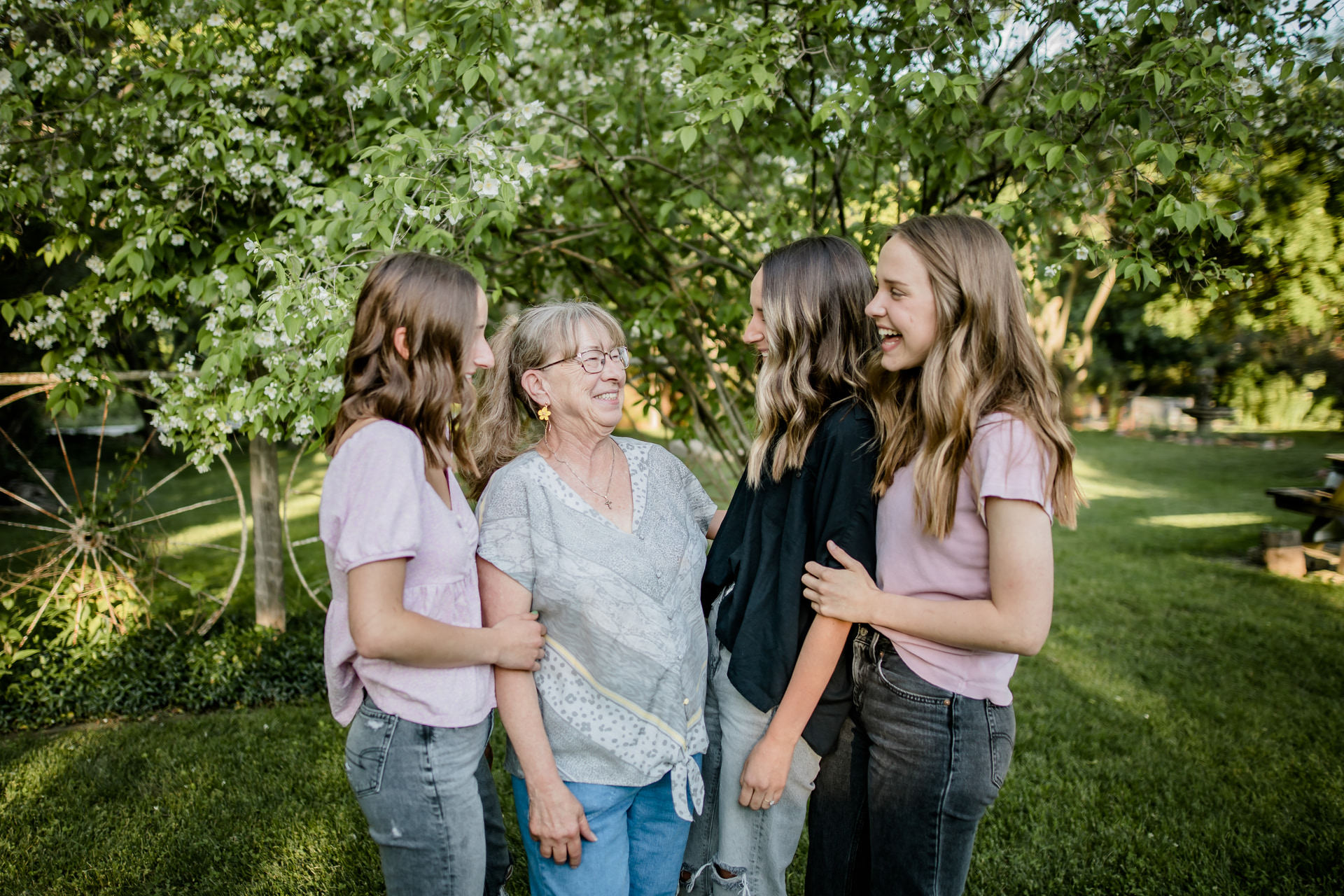 Family session at golden hour
