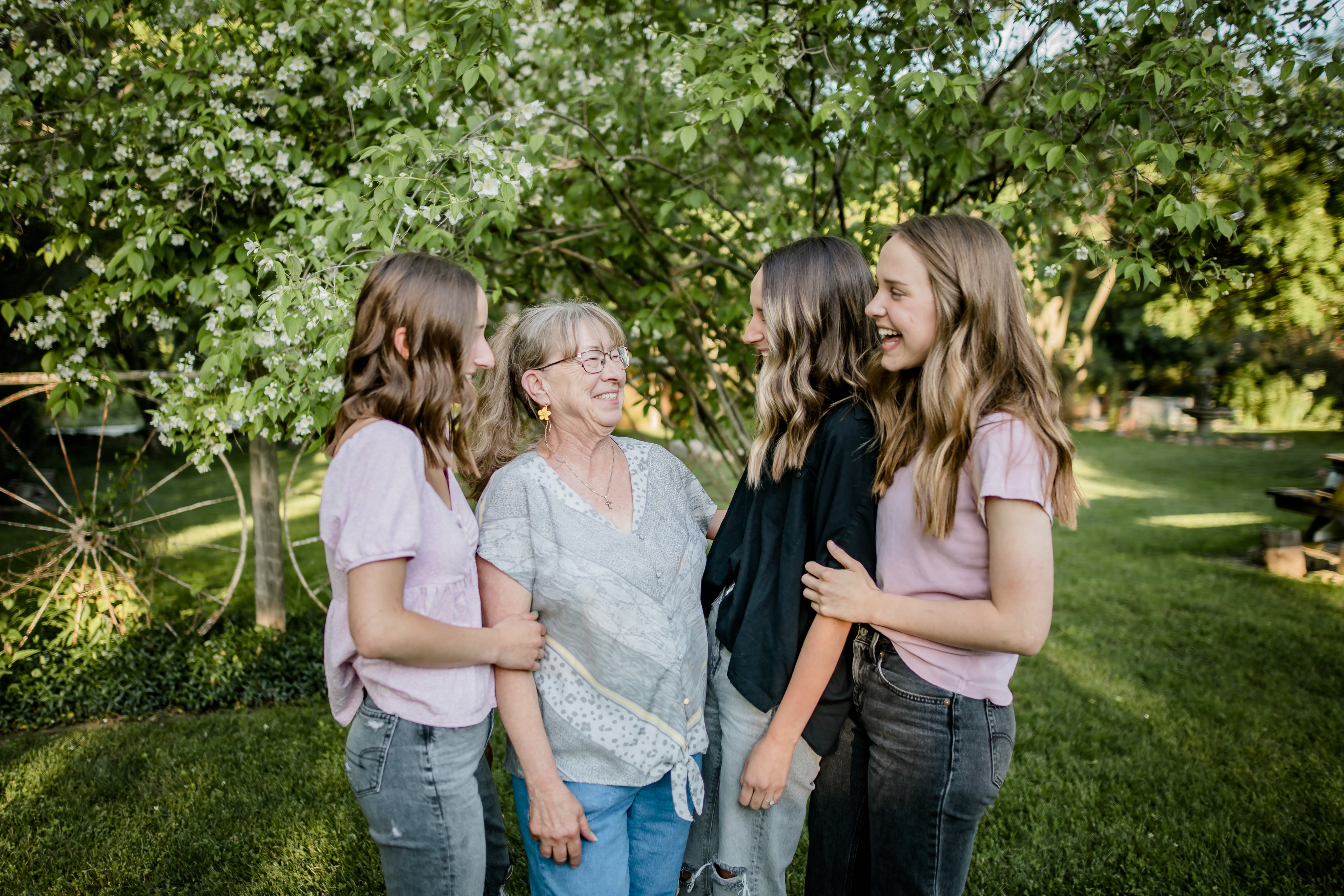 Family session at golden hour